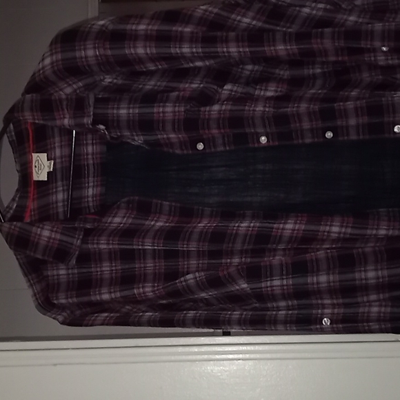 St. John's Bay Tops - Womens plaid button up top